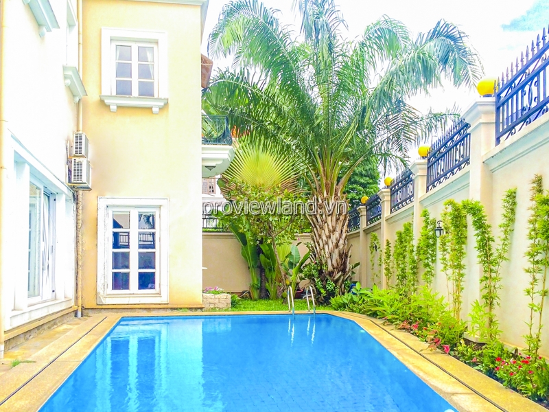 Pool Villas for rent Nguyen Van Huong riverside in Compound area at