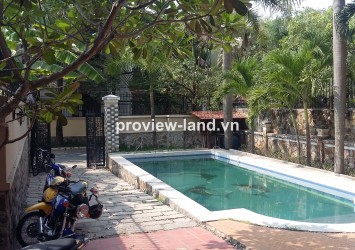 Villa for rent in Thao Dien with unfurnished, nice pool