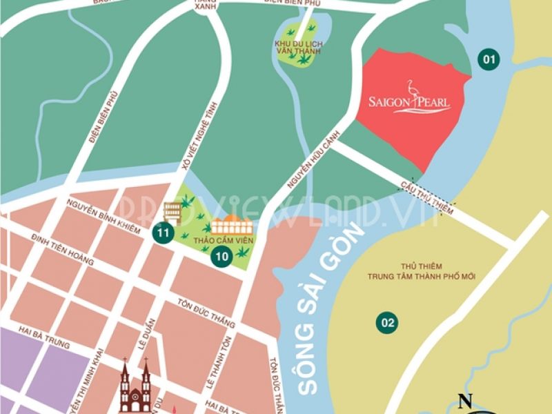 Vị trí căn hộ Saigon Pearl