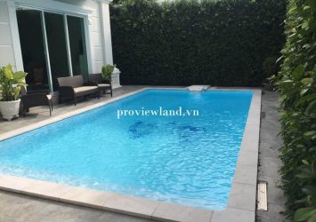 Villa rental 1 ground 2 floors  area 400m2 with swimming pool at Nguyen Van Huong Street District 2