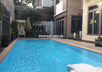 Villa for rent on Nguyen Van Huong street 1 ground 2 floors area 525m2 with swimming pool and garden