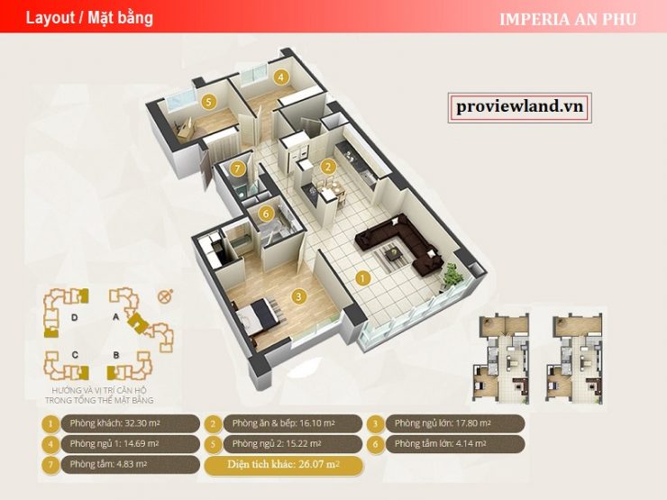 Imperia An Phu layout apartment 3 bedrooms 131m2