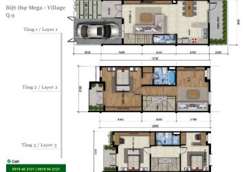 Mega Village villa for rent 3brs