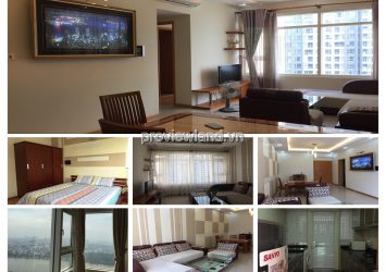 Apartment 2 bedroom Ruby 2 for rent in Saigon Pearl with 3 bedrooms good interior